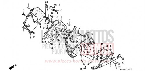 CARENA INFERIORE CBR900RRV di 1997